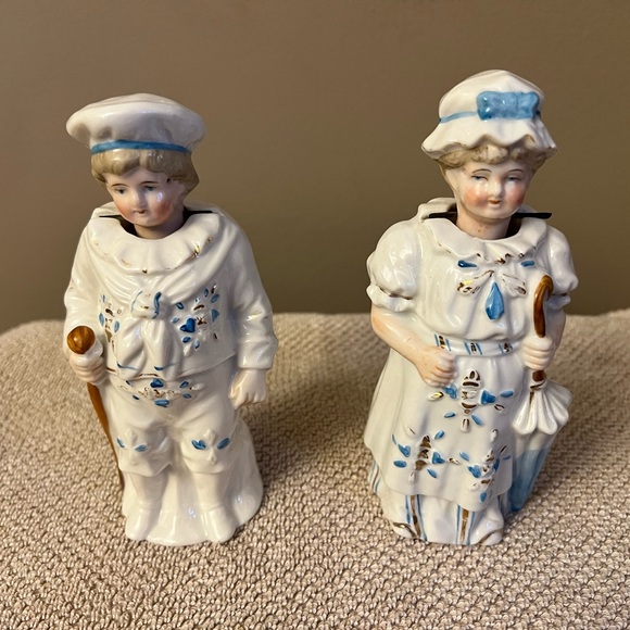 Pair of Antique Victorian Bisque Nodders - Picture 9 of 10